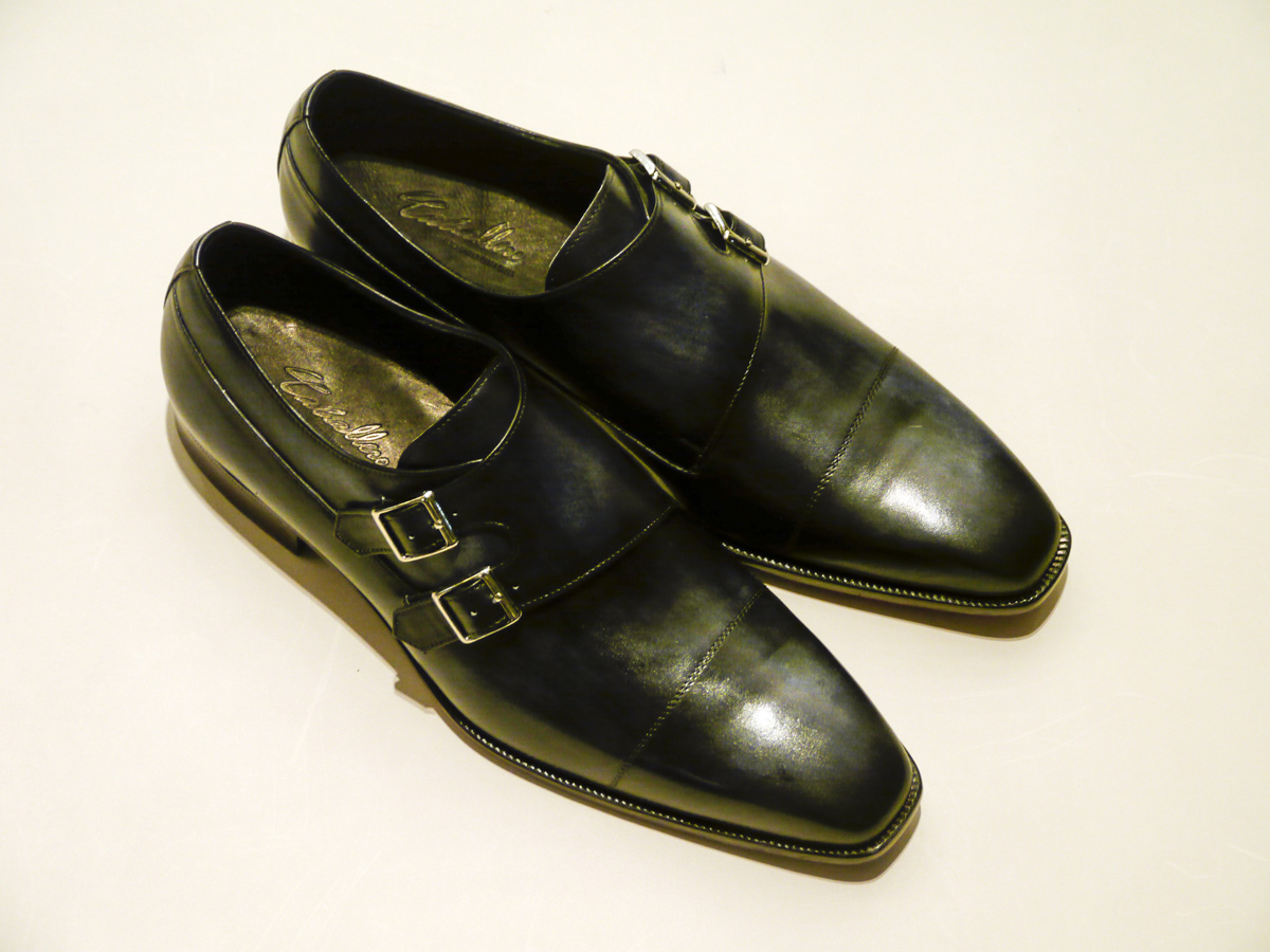 Double Buckle Monk Strap Shoes - Midnight Blue | Taiwantrade.com