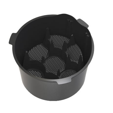 5-6株蘭花快速組裝盆 F262，塑膠材質耐用，每株固定位置，10分鐘快速組盆，適合桌上型或羅馬柱蘭花組盆使用