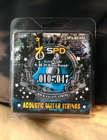 SPD Acoustic Guitar Strings, 80/20 Brass Wound .010-.047, Extra Light Tension SPA-621SXL