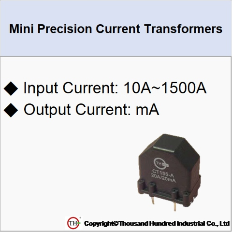 Mini Precision Current Transformers + DC-Immune Current Transformers