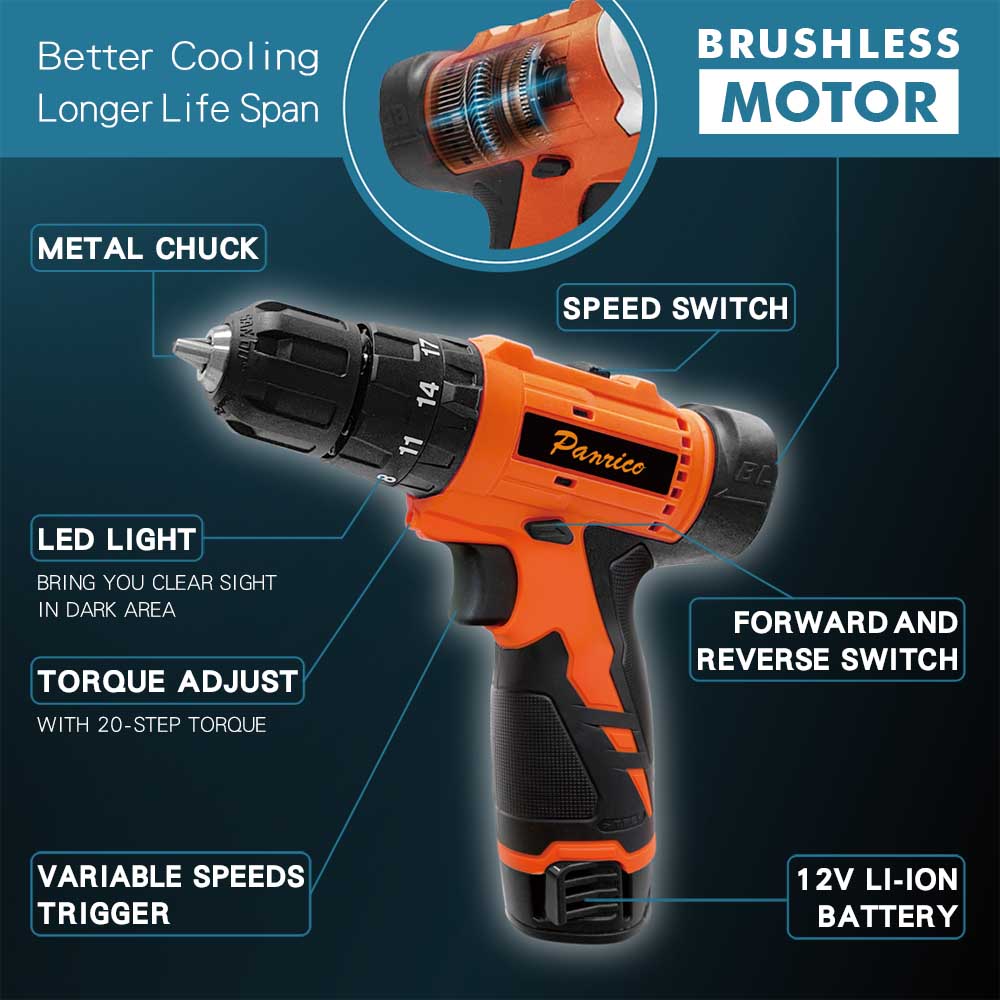 12V Li-ion brushless percussion drill