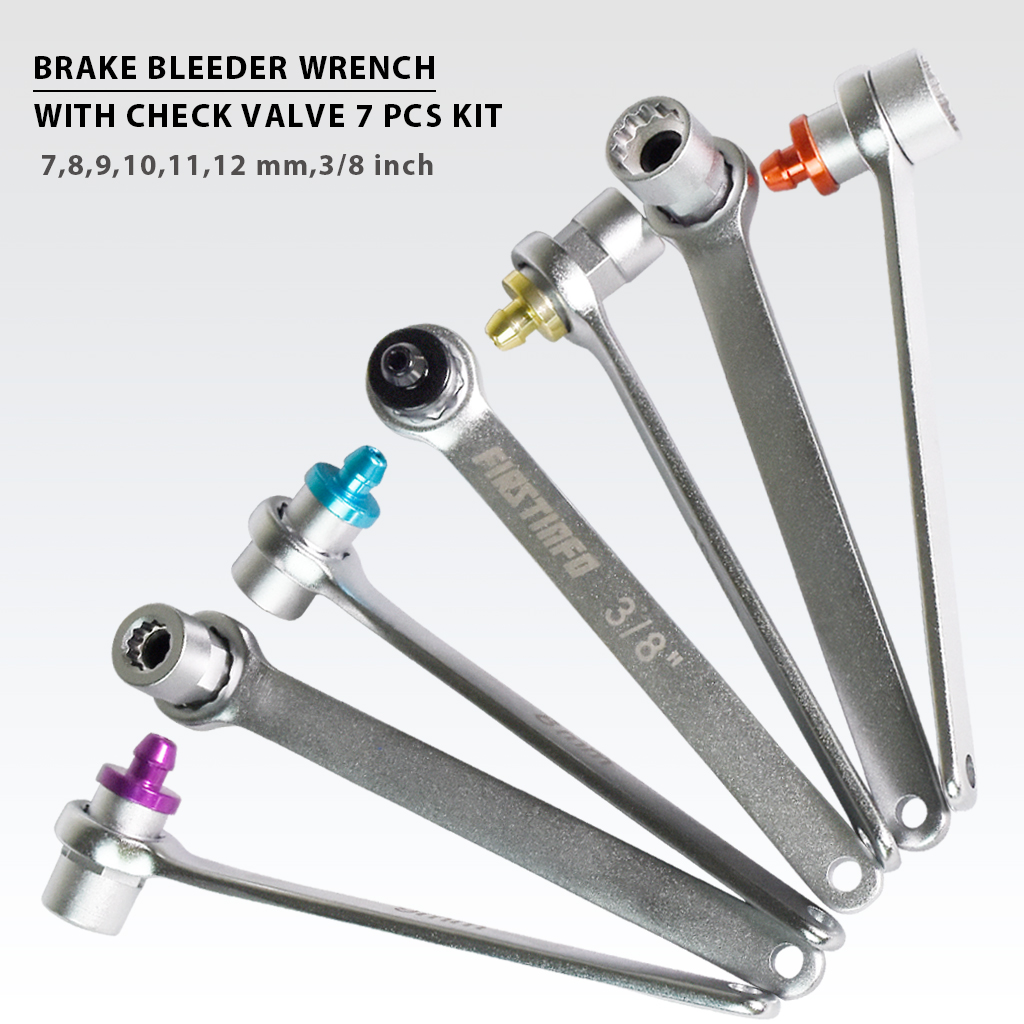 【FIRSTINFO】7,8,9,10,11,12 mm,3/8" Brake Bleeder Wrench with Check Valve