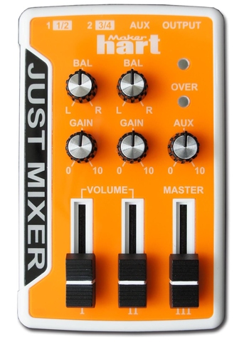 Maker Hart Mini DJ Mixer Audio Just Mixer Orange