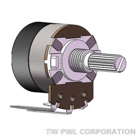 Rotary series metal shaft type potentiometer