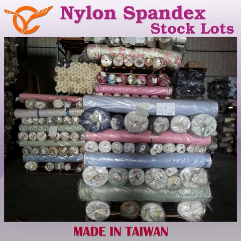 Taiwan Nylon Spandex Waterproof Swimwear Fabric Stock Lot