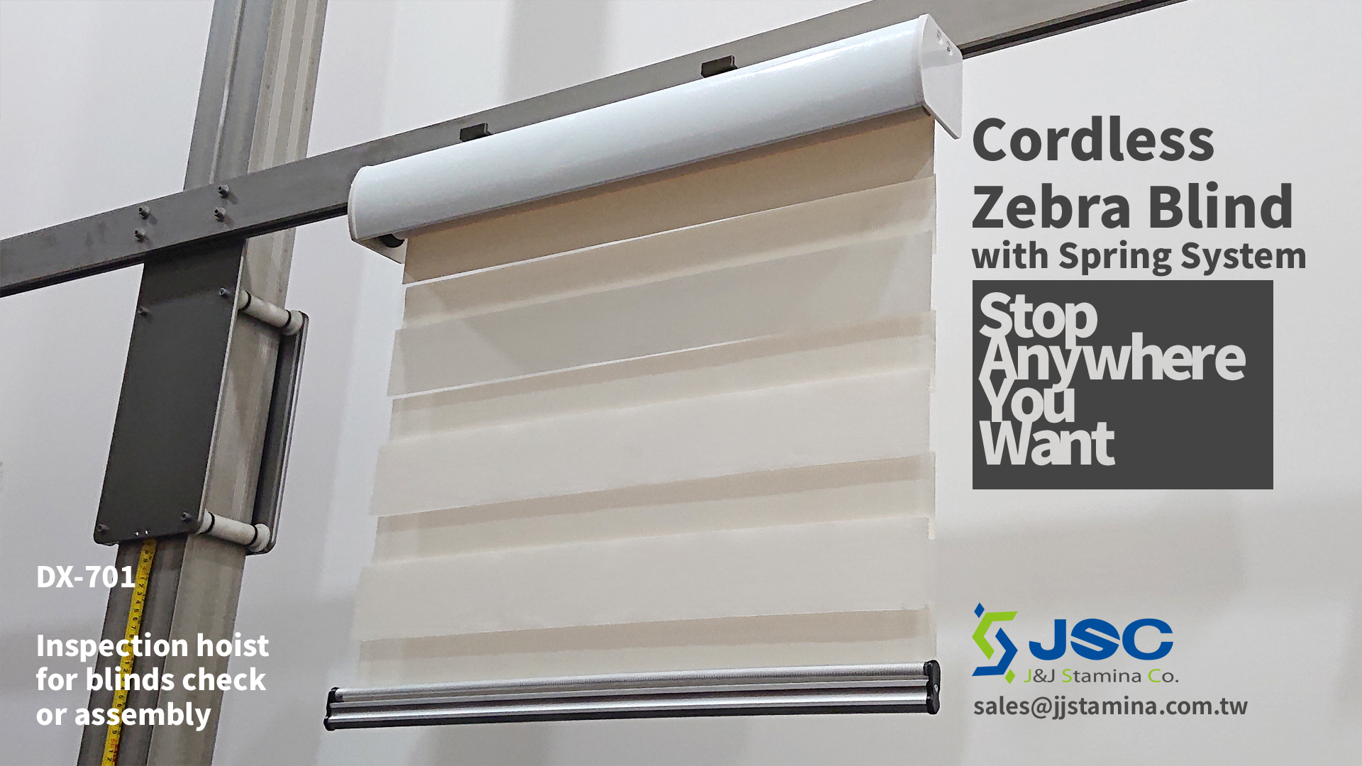 Cordless Zebra Blind from J&J Stamina Co.