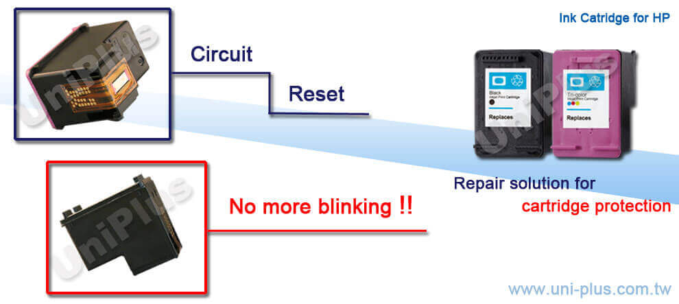 hp tinta cartridge-Tampilkan tinta tingkat-Uniplus