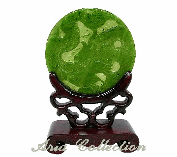 手彫り台湾ヒスイ竜スクリーン