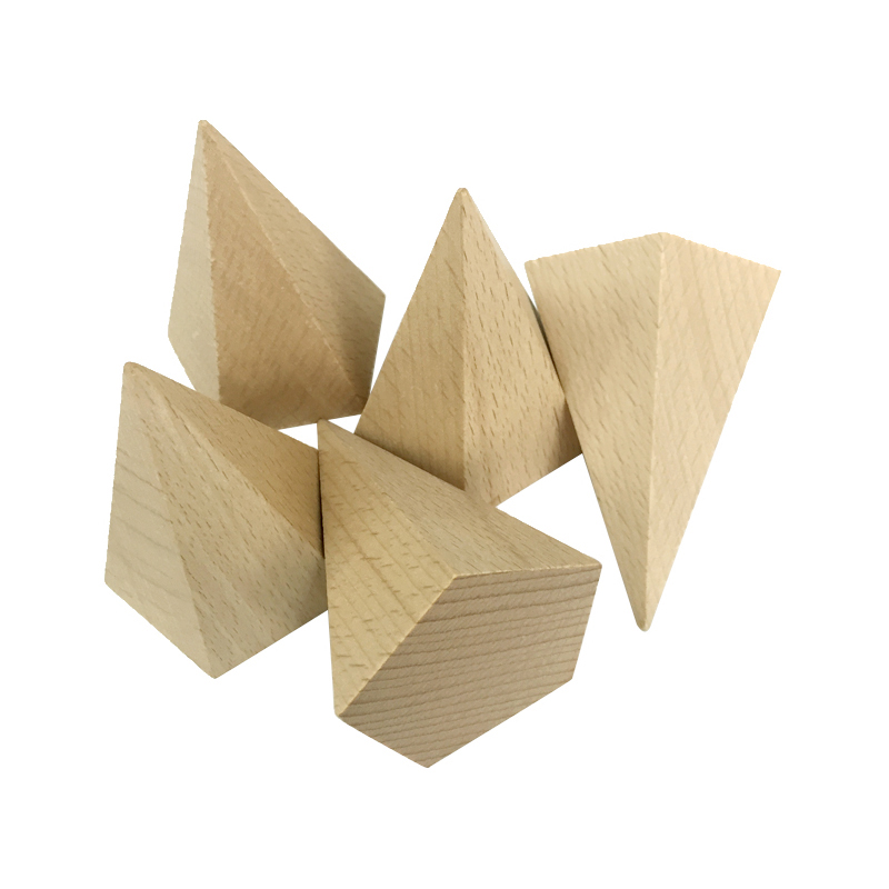 50*50*75mm Plain Wood Hexagonal Pyramid Blocks GDTSENG ENTERPRISE CO