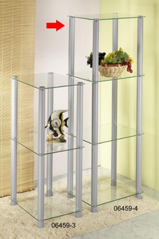 4 tier glass shelf