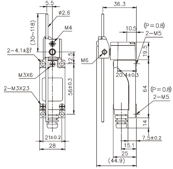 TEND天得小型立式限動開關TZ-8107-可鑫科技股份有限公司