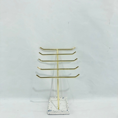 METAL JEWELRY HOLDER  WITH CEMENT BASE