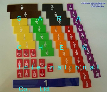 COLOR FRACTION STRIPS (COLOR LEARN FRACTION SET)