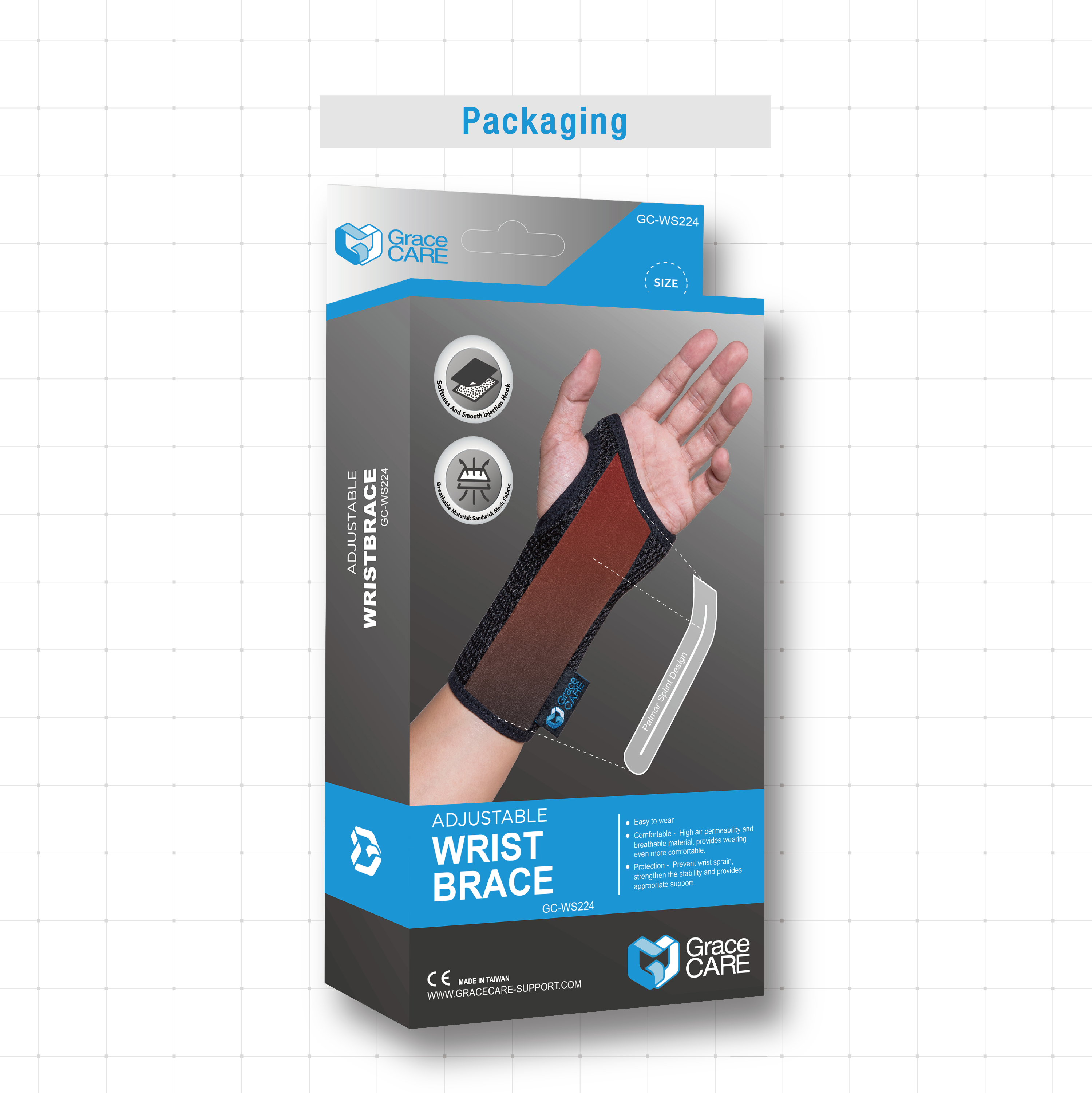 Carpal Tunnel Wrist Brace with Splint Stabilizer – Grace CARE