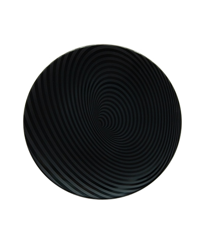 Bzyoo Sloop Hypno Black Dinner Plate