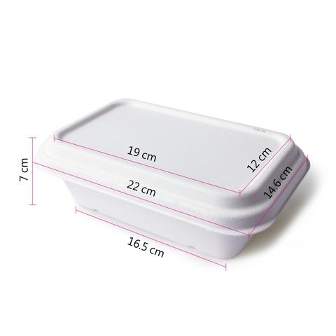 Environmentally Friendly Bagasse Rectangle Meal Container 1000ml Food Container Can Heat Up Taiwantrade Com