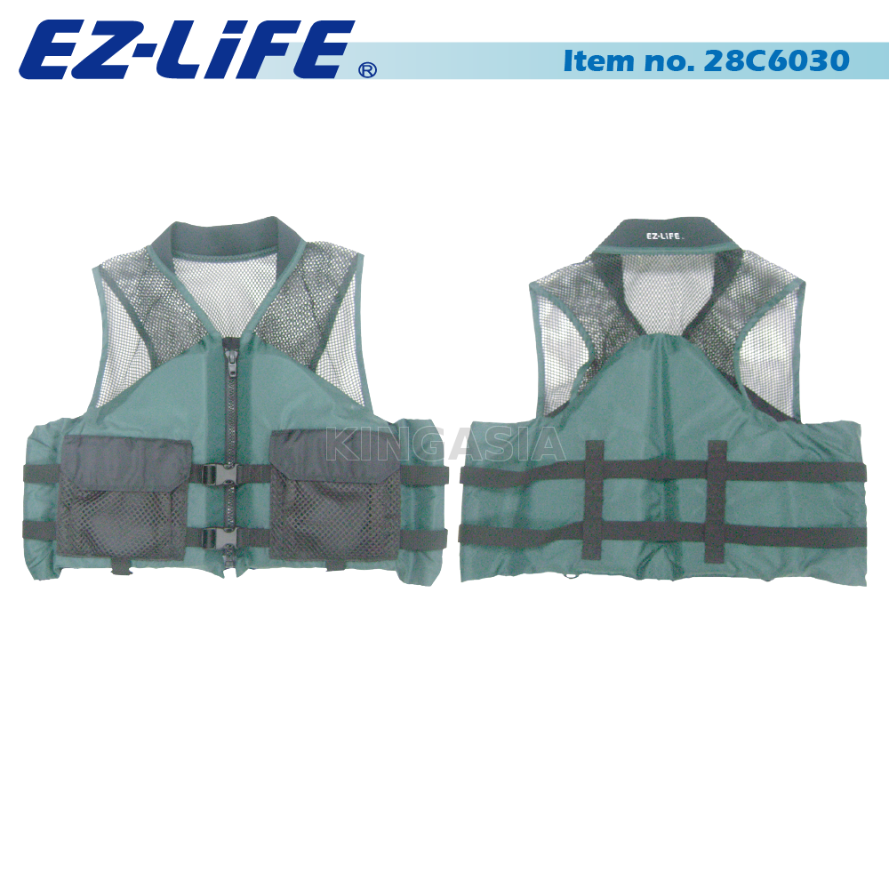 EZLiFE PRO NYLON PFD VESTS, ADULT FISHING LIFE VESTS