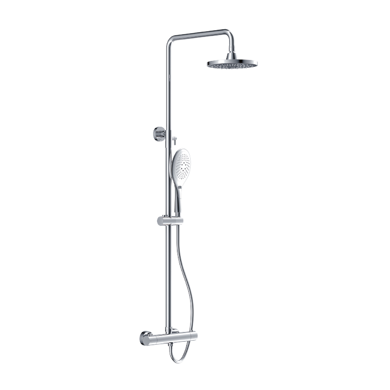 Splice Wall Mount Ceiling Shower And Hand Shower Faucet