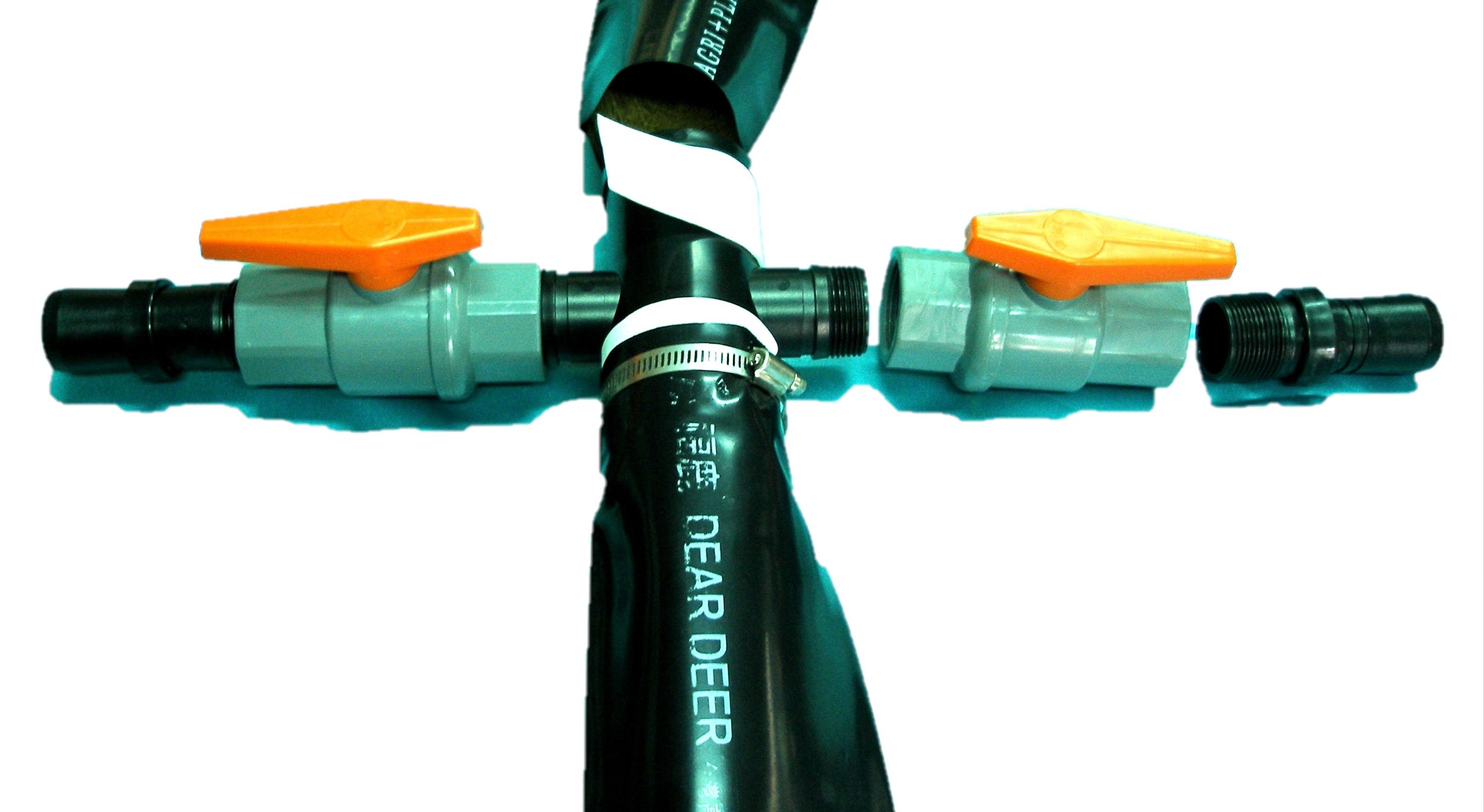 AJ201 Flat Hose assembled in sprinkler hose system as a sub main pipe