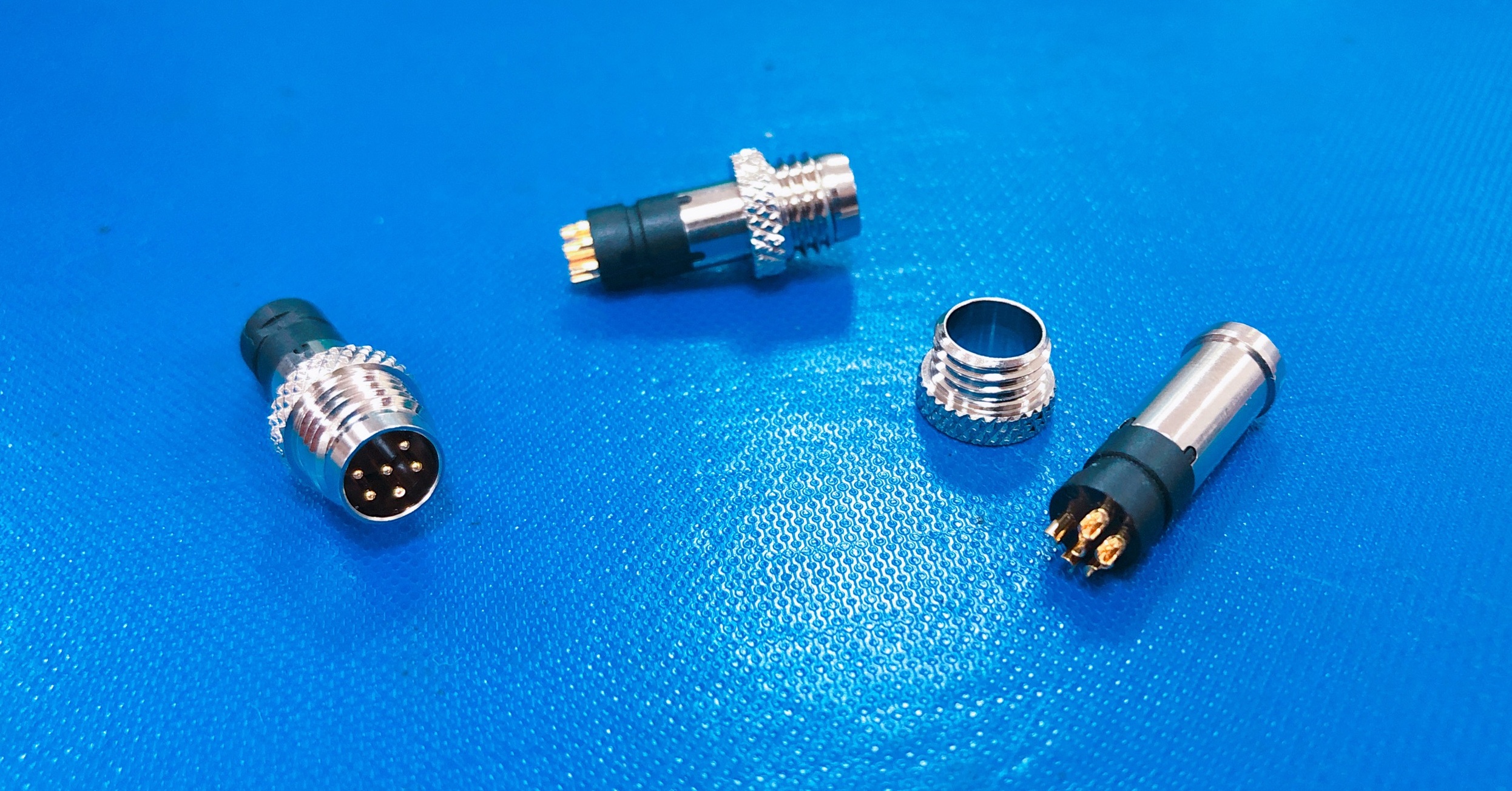 M8 6Pin Male Shielded Connector for soldering, IP67