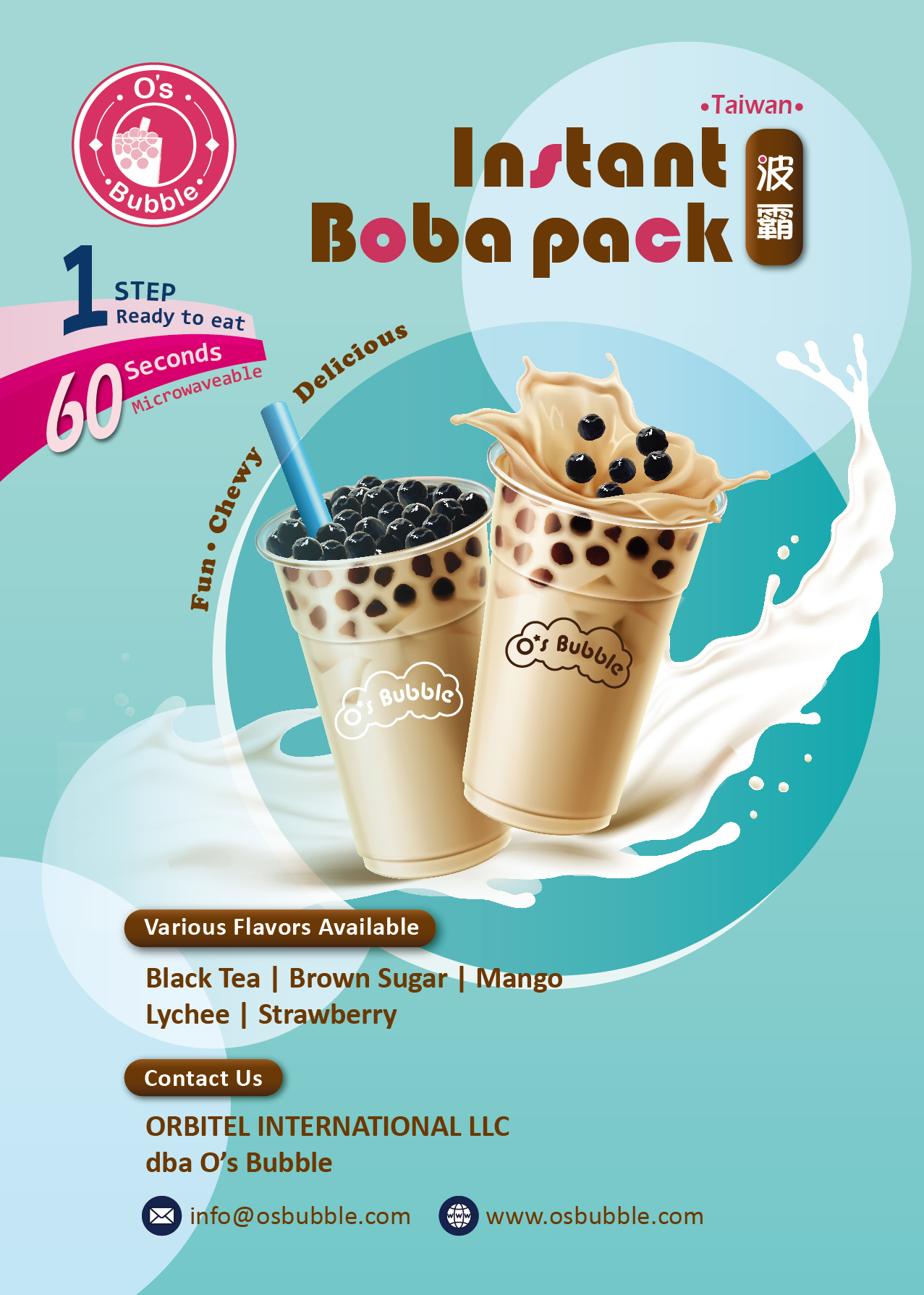 Instant Bubble Milk Tea / Taiwan No 1 Boba Supplier / Brown Sugar