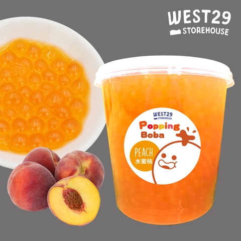 3.2KG 490G 130G HALAL Taiwan made Bursting toppings Peach Juice ball Popping boba