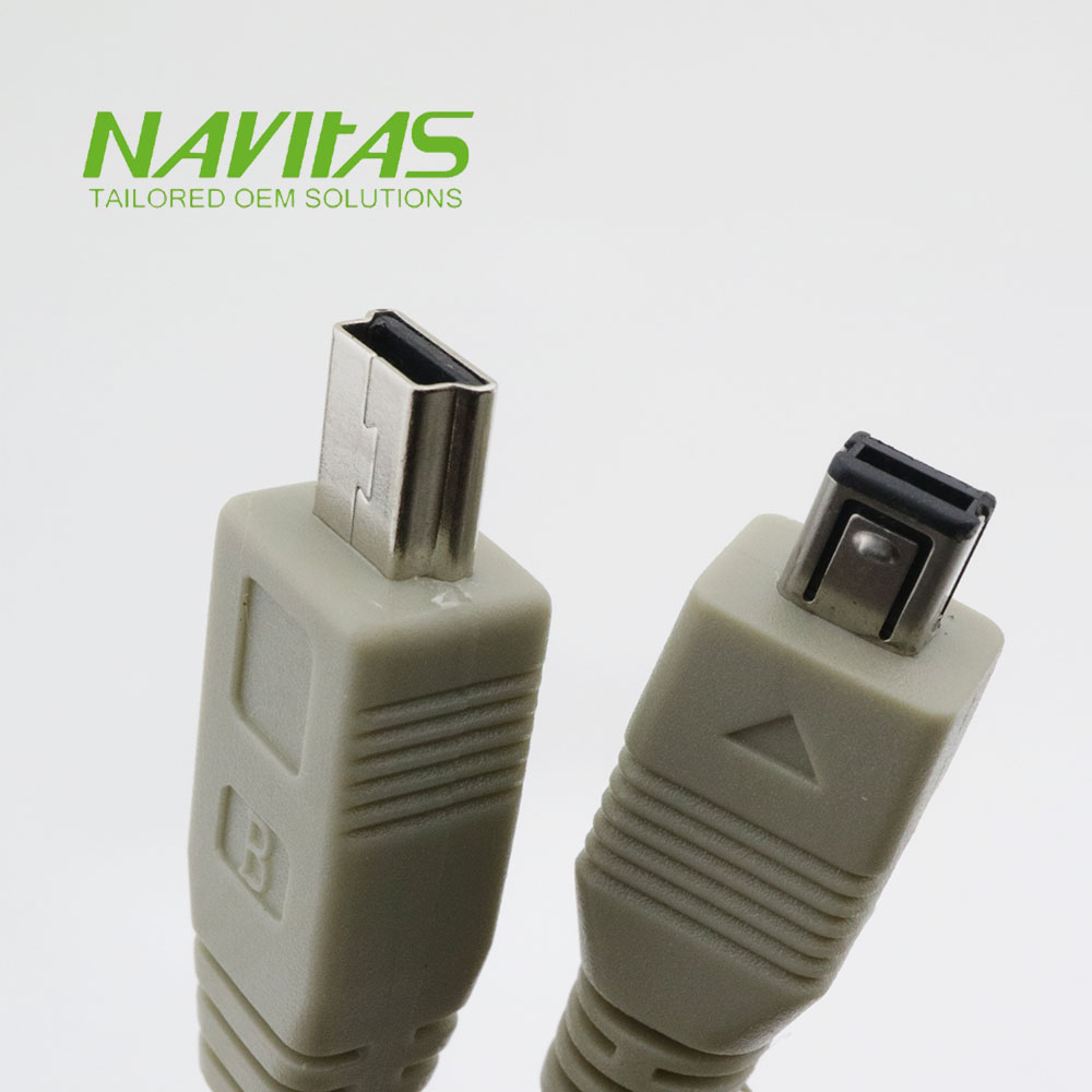 USB Type B Mini Male Connector to USB Type A Female Connector Custom