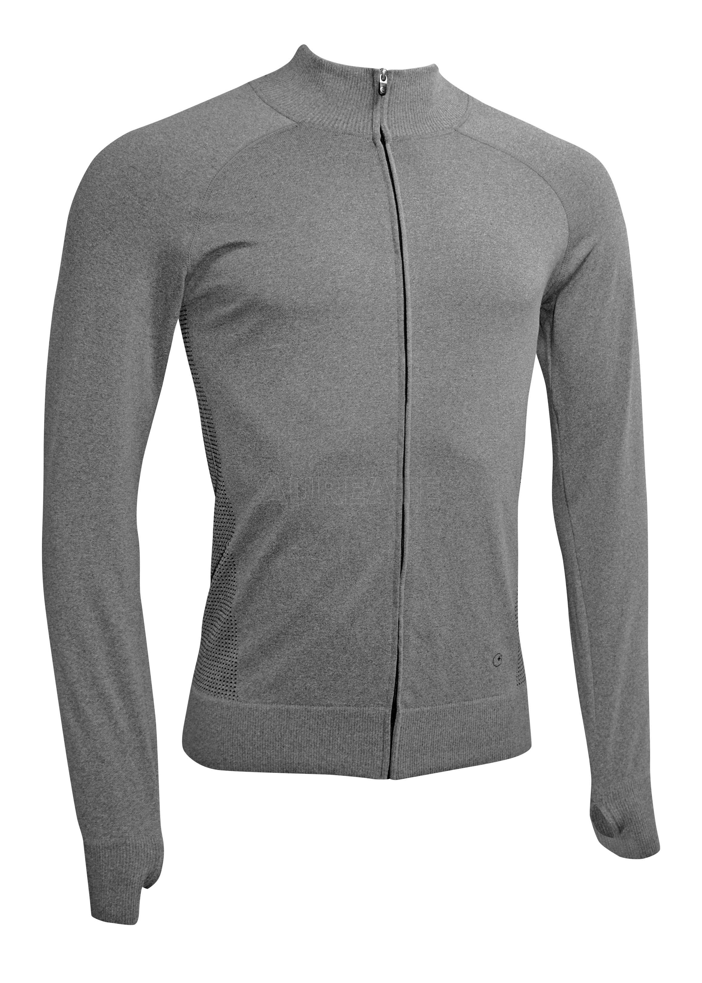 Men Lightweight Workout Track Jacket Seamless Long Sleeve Running Yoga