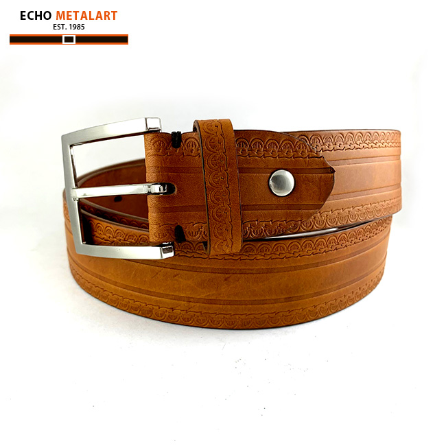 35mm Carved Pattern Genuine Leather Belt Retro Style A A010 35mm Khaki Taiwantrade Com