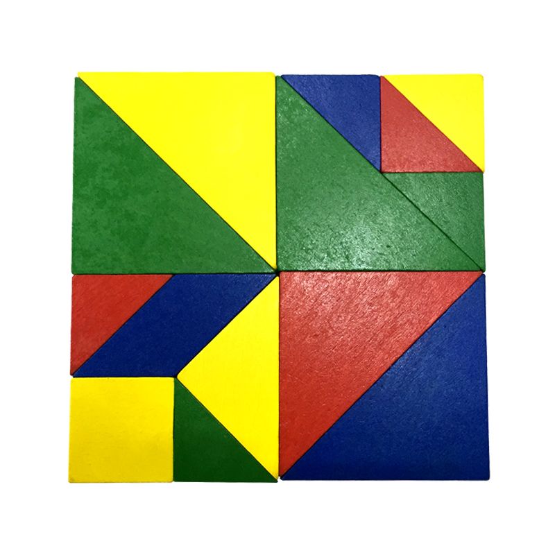 Tangram Puzzle Assorted Colors Wood | Taiwantrade.com