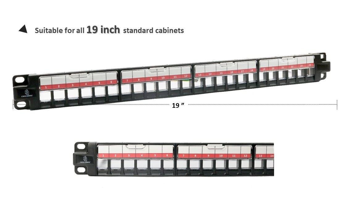 Keystone de panel UTP / FTP con barra de soporte