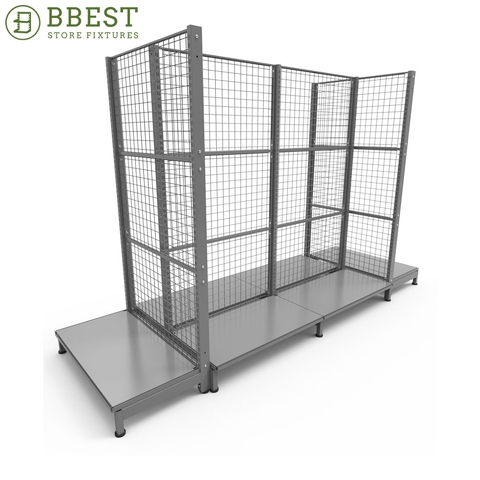 Metal Gondola Shelving (Mesh Back Panel)