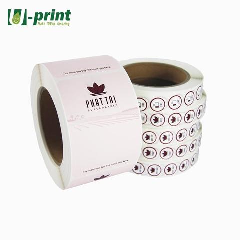 small packaging labels package personalised screen print logo round paper printable label stickers custom 