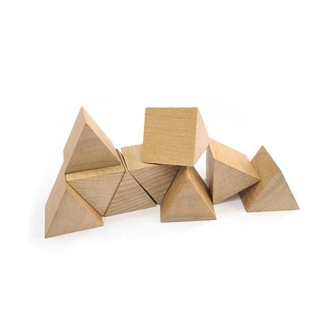 50*50*50mm Plain Wood Triangular Prism Blocks | Taiwantrade.com