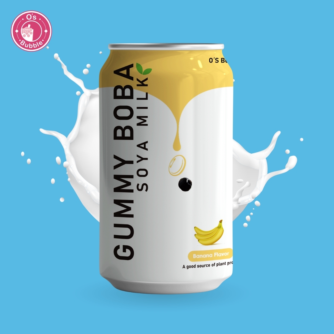 World's First Nondairy Plant based RTD Gummy Soya Milk boba tea
