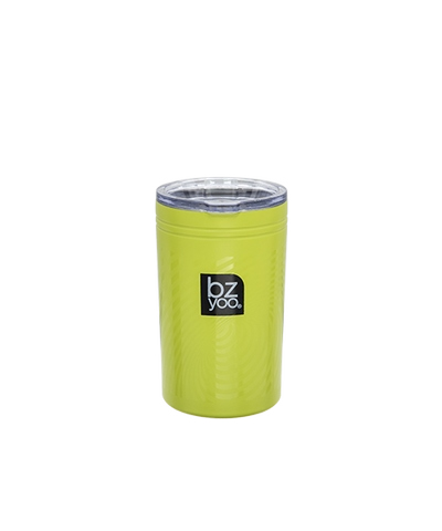 Bzyoo 10oz Stainless Steel Insulated Coffee Mug with Lid for Hot & Cold Drinks (10.8oz, Lime)