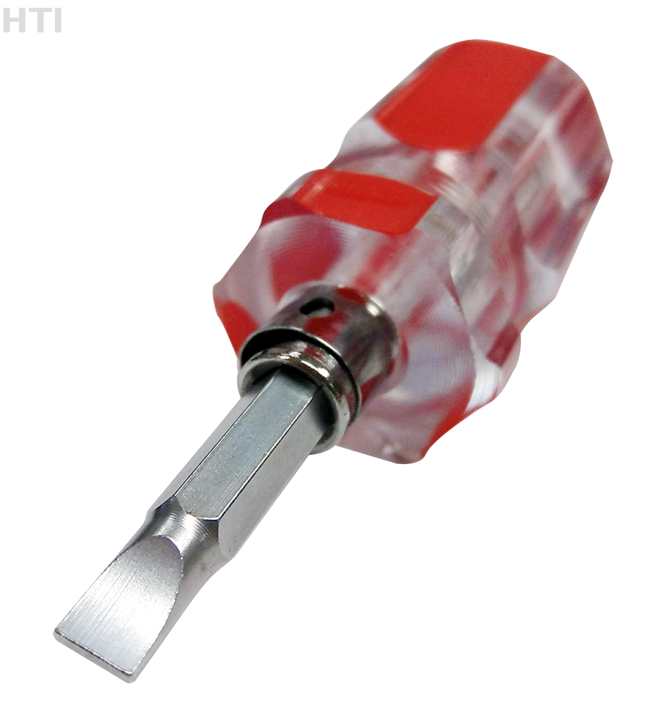 Stubby Two Way Screwdriver Plastic Handle