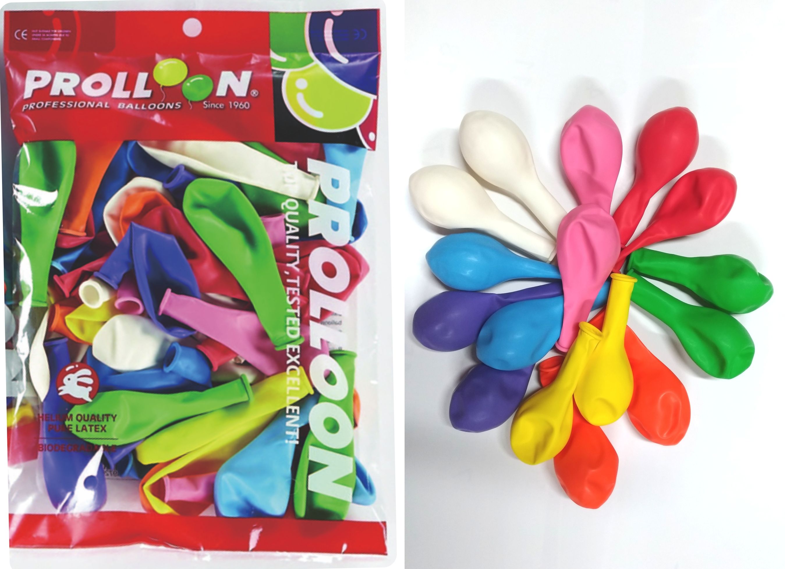 10 inches Bag of Balloons - 72 ct. Assorted Color Latex Balloons