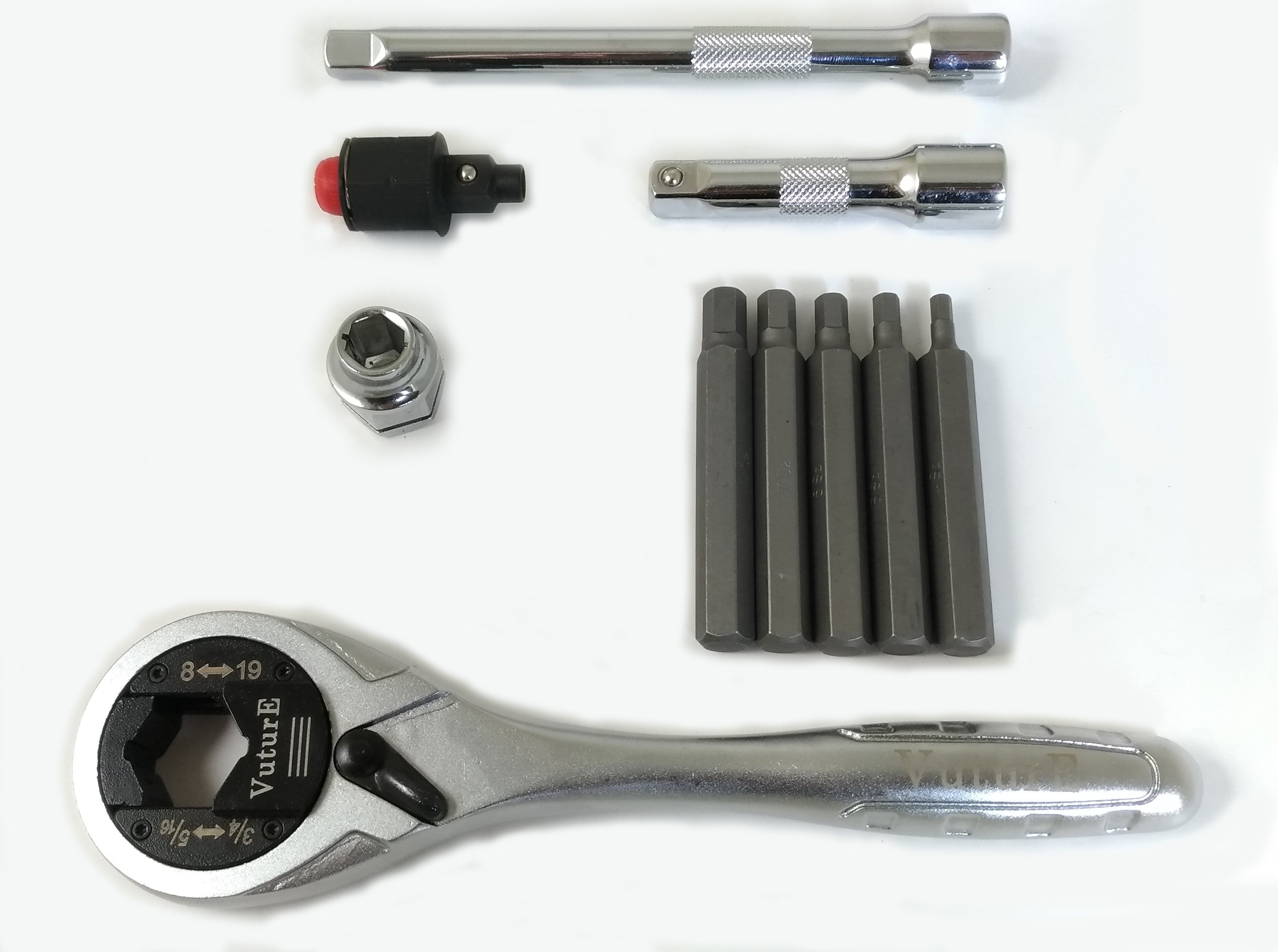 Spectrum Tool Adjustable Ratcheting Wrench Set