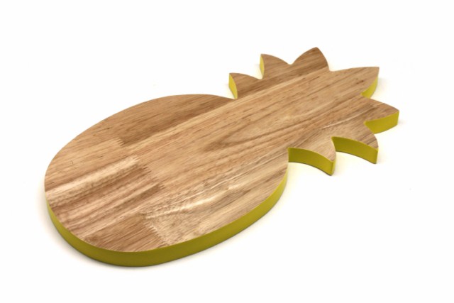 pineapple shaped wooden chopping board with