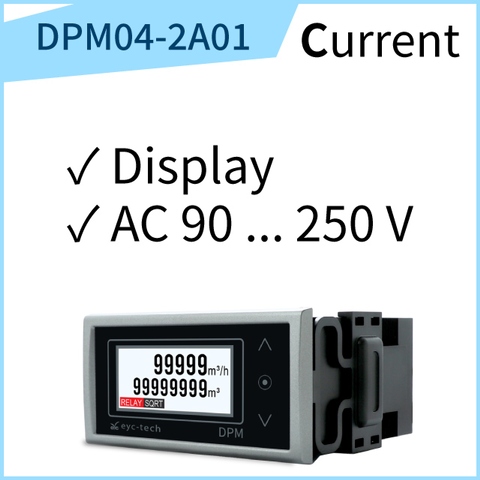 eyc-tech DPM04 Flow Totalizer (In:Current,Out:Display ,AC 90~250 V / 50 ~60 Hz)