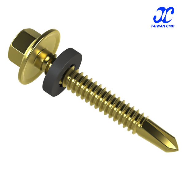 1 1/2 Length Steel Self-Drilling Screw Sealing Zinc Plated Finish #10 Threads Pack of 100 External Hex Drive 1 1/2 Length Fastcom HWESD-10-24-C-SelfTapping Self-Drilling Point Hex Washer Head Includes Washer 
