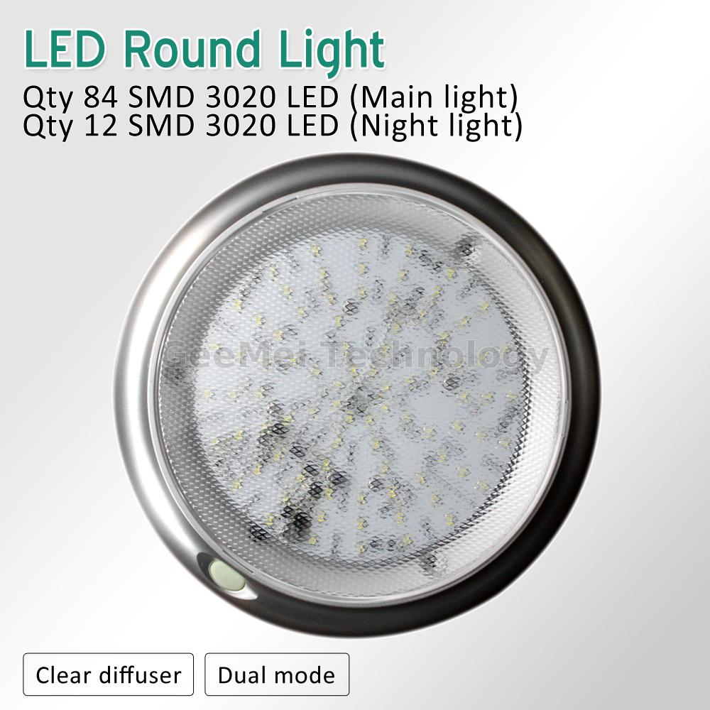 Taiwan 8 Led Ceiling Light Silver 12v 24v Night Rv Taiwan 8 Led Ceiling Light Silver 12v 24v Night Rv Trailer Camper Gee Mei Technology Co Ltd