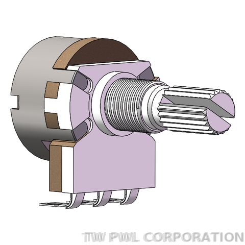 Rotary series metal shaft type potentiometer