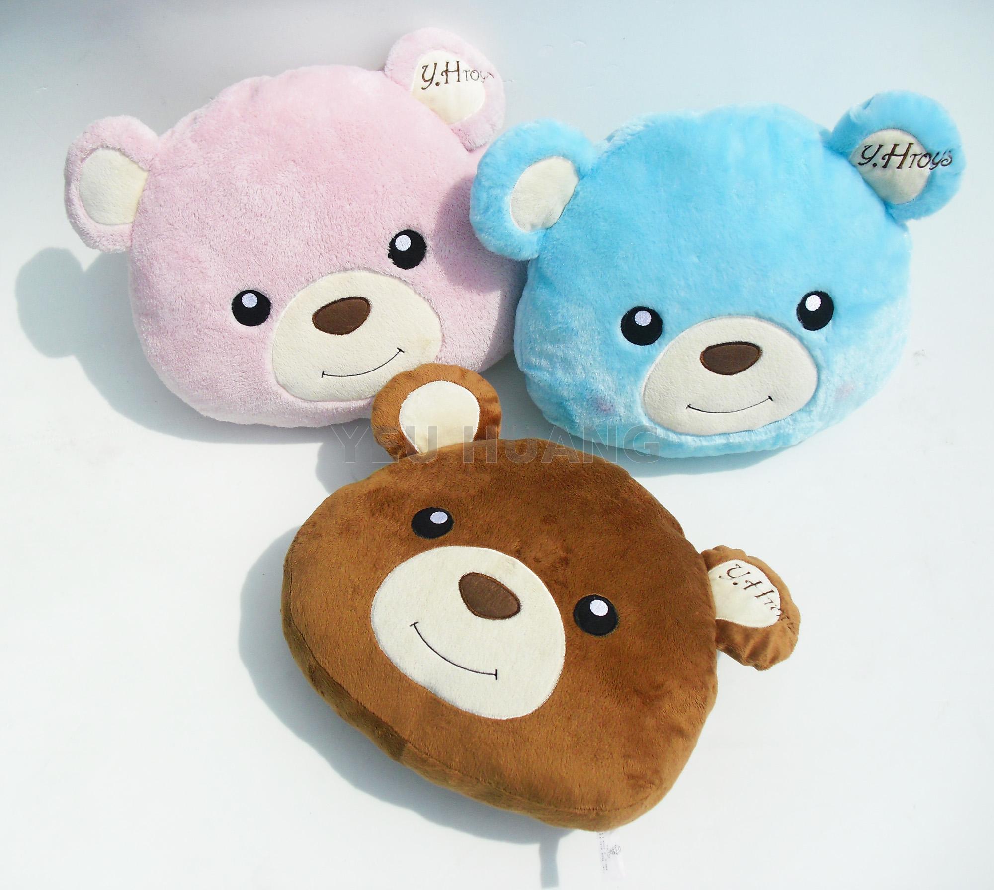 Custom bear animal shape plush pillow cushion maker supplier factory manufacturer