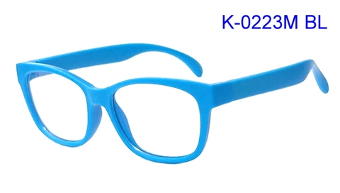 Children Rubber Blue Block Eyeglasses_K-0223