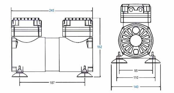 LAB-400 Dimensional drawings