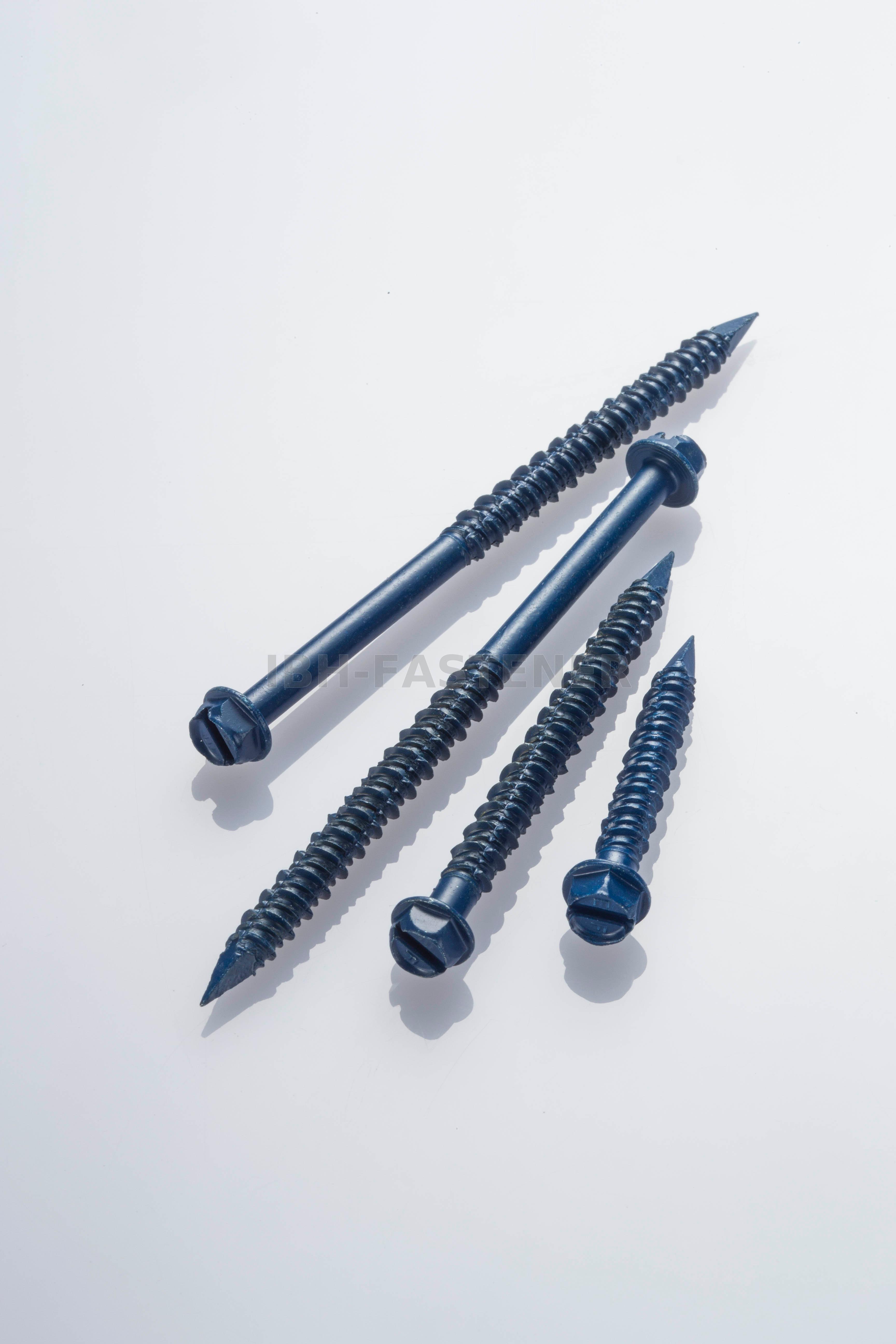 DuraDrive 1/4 In. X 1-1/4 In. Blue Ruspert Coated Hex Washer Head Slot
