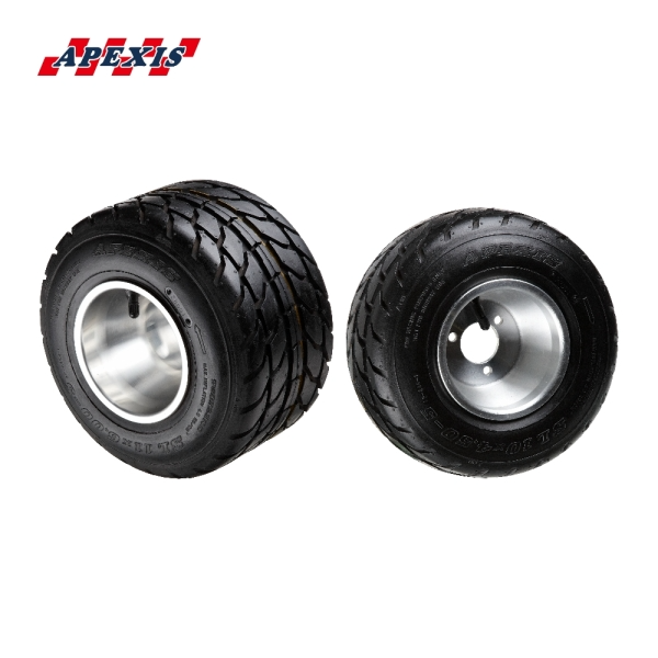 VEVOR Go Kart Tires and Rims, 2pcs Front Tires Rims, Go Cart Wheels and  Tires 10x 4.50 Front, HUB- Rim Fit Bolt Pattern 58 mm/2.28 inch with 3  Holes for Go Kart