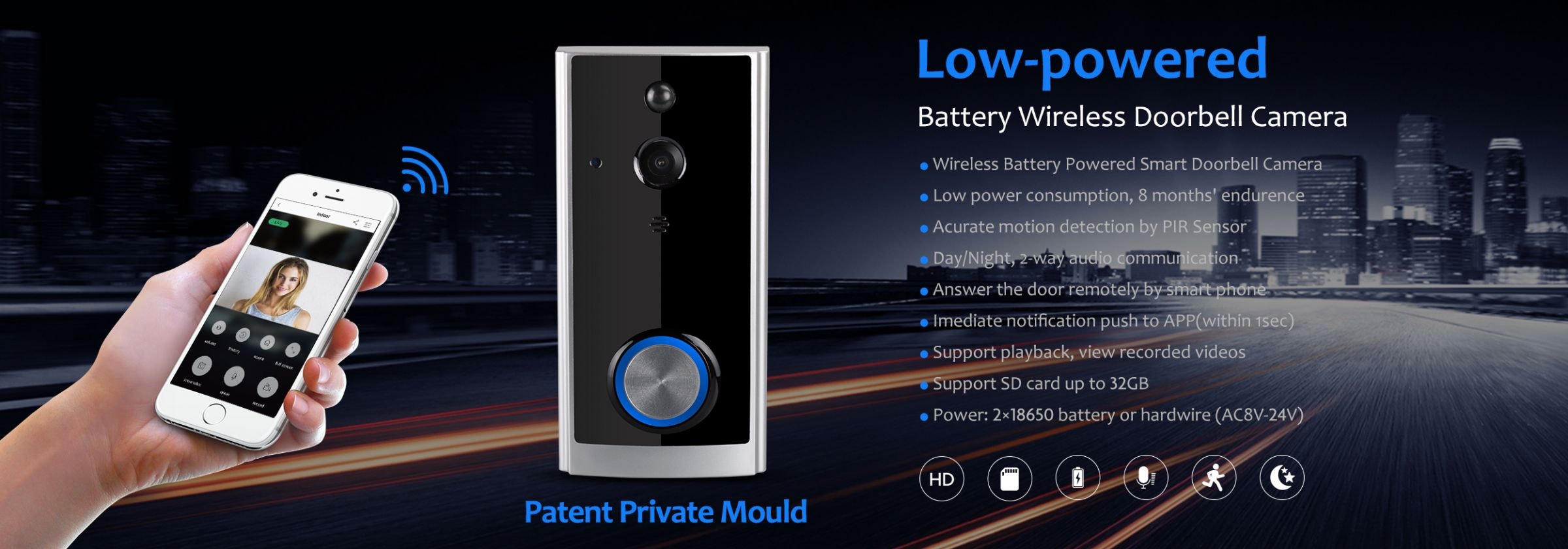 TZ-IP902S wifi vedio timbre